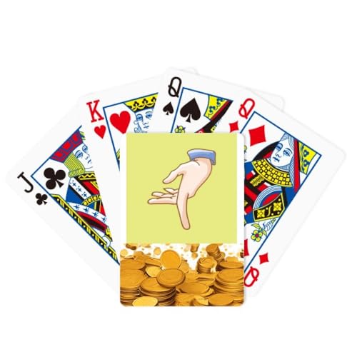 no/no Finger-Gehen personifiziert gestikulieren Gold Poker-Spielkarte klassisches Spiel von no/no