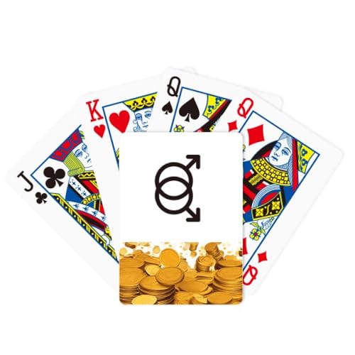 no/no Geschlechtsunterschiede, männlich-männliche Gleichheit, Gold, Poker, Spielkarte, klassisches Spiel von no/no