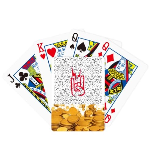 no/no Geste Musik Symbol Begeisterung Gold Poker Spielkarte Klassisches Spiel von no/no