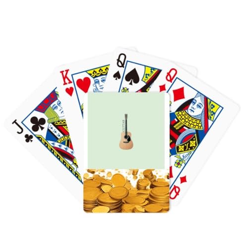 no/no Gitarre Instrument spielen Musik Gold Poker Spielkarte Klassisches Spiel von no/no