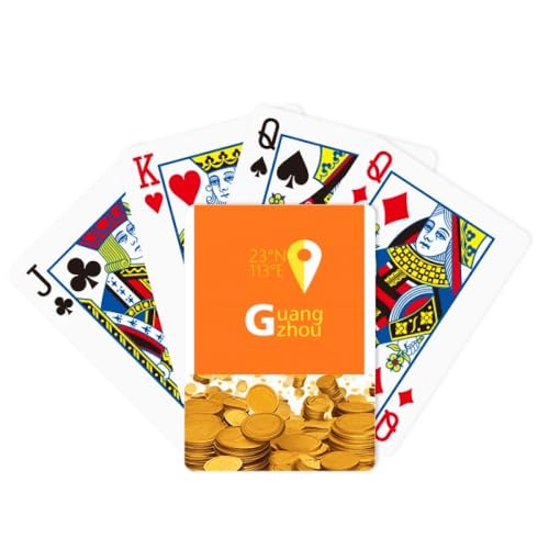 no/no Guangzhou Geographie Koordinaten Reise Gold Poker Spielkarte Klassisches Spiel von no/no