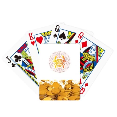 no/no Krabbenfutter Ozean Reise Art Deco Mode Gold Poker Spielkarte Klassisches Spiel von no/no