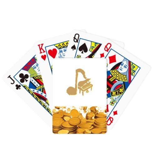 no/no Musik-Symbol nebeneinander stehendes Klavier-Goldspielkarte klassisches Spiel von no/no