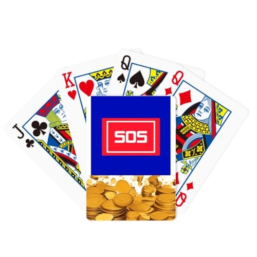 no/no Notfall SOS Poster Art Deco Fashion Gold Poker Spielkarte Klassisches Spiel von no/no