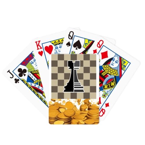 no/no Schachbrett Rook Black Word Chess Gold Poker Spielkarte Klassisches Spiel von no/no