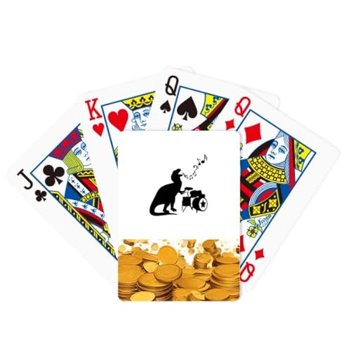 no/no Schlagzeug singende Musik schlagt Gold Poker Spielkarte klassisches Spiel von no/no