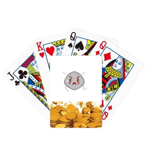 no/no Sorgfältig Kopf Blick Ausdruck Gesicht Gold Poker Spielkarte Klassisches Spiel von no/no