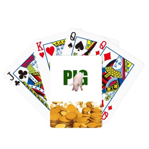 no/no Tier Schweinefleisch Lebensmittel Gliedmaßen Art Deco Mode Gold Poker Spielkarte Klassisches Spiel von no/no