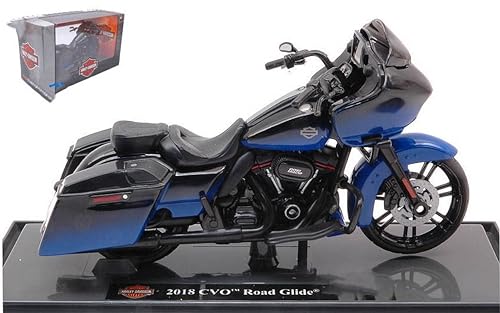 Modell in Skala kompatibel mit Harley Davidson CVO Road Glide 2018 Blau 1:18 Maiisto MI19136 von no marca