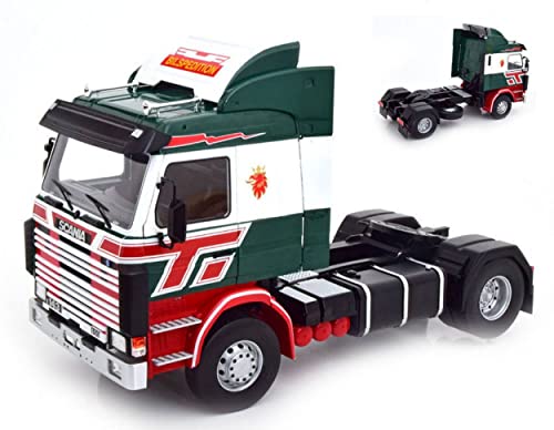 Modell in Skala kompatibel mit Scania 143 Top Line Dark Green/Rot 1:18 ModellCARGROUP MCG18239 von no marca