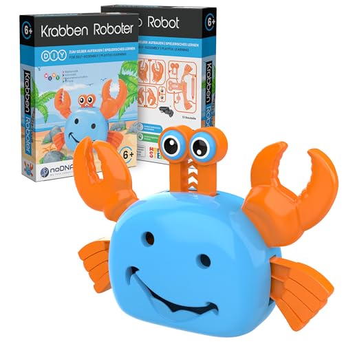 noDNA Roboter Kinder Krabben Roboter zum selbst zusammenbauen - Experimente für Kinder ab 6 Jahren - Roboter Junge Roboter Spielzeug ab 6 Jahre Geschenke für Jungs Geschenke für Mädchen von noDNA We love robotics