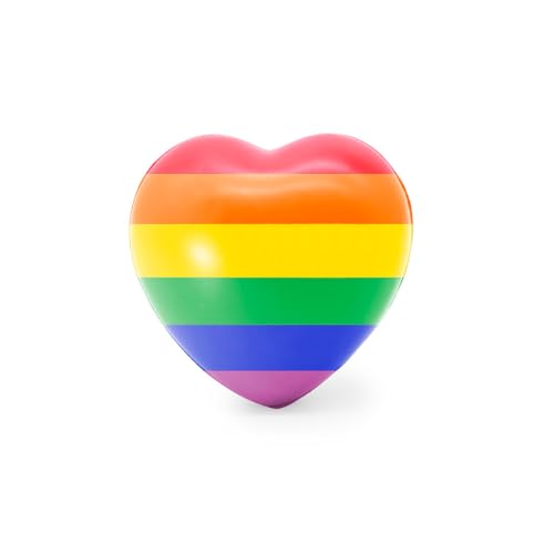 2 x Stressball Herzform Regenbogen – weicher Anti-Stressball mit Glanz-PU-Oberfläche Symbol für Toleranz Respekt & und gegen HASS – Buntes Statement für LGBTQ+ Squeezie 2 x Stressball Herzform Regenbogen – weicher Anti-Stressball mit Glanz-PU-Oberfläche Symbol für Toleranz Respekt & und gegen HASS – Buntes Statement für LGBTQ+ Squeezie von noTrash2003