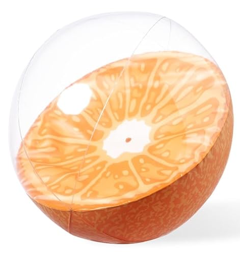 Aufblasbarer Wasserball in verschiedenen Fruchtformen (Melone, Erdbeere, Orange) mit Durchmesser von 28cm von notrash2003 (Orange) von noTrash2003