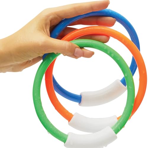 noTrash2003 Tauchringe 3er Set – Tauchspielzeug Poolspielzeug in Blau, Orange, Grün – Stehen senkrecht im Wasser – Einfach greifbar – Mit Netzbeutel – Poolspiel für Kinder & Erwachsene noTrash2003 Tauchringe 3er Set – Tauchspielzeug Poolspielzeug in Blau, Orange, Grün – Stehen senkrecht im Wasser – Einfach greifbar – Mit Netzbeutel – Poolspiel für Kinder & Erwachsene von noTrash2003