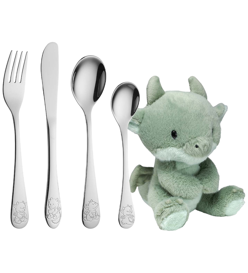 Noa Kids Kinderbesteck m. Kuscheltier - 5 Teile - Drache - noa kids - One Size - Kinderbesteck Noa Kids Kinderbesteck m. Kuscheltier - 5 Teile - Drache - noa kids - One Size - Kinderbesteck von noa kids