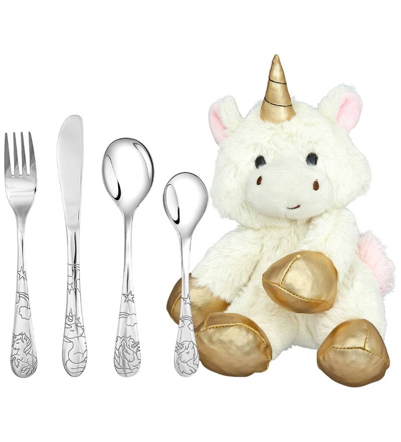 Noa Kids Kinderbesteck m. Kuscheltier - 5 Teile - Einhorn - noa kids - One Size - Kinderbesteck Noa Kids Kinderbesteck m. Kuscheltier - 5 Teile - Einhorn - noa kids - One Size - Kinderbesteck von noa kids