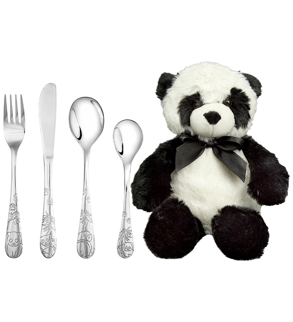 Noa Kids Kinderbesteck m. Kuscheltier - 5 Teile - Panda - noa kids - One Size - Kinderbesteck Noa Kids Kinderbesteck m. Kuscheltier - 5 Teile - Panda - noa kids - One Size - Kinderbesteck von noa kids