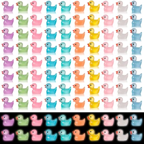 100 Stück Mini Enten Harz, 10 Farben Mini Enten Figuren Mini Enten Leuchtend für Mini Aquarium Puppenhaus Miniaturgarten Handwerk Topfdekorationen DIY 100 Stück Mini Enten Harz, 10 Farben Mini Enten Figuren Mini Enten Leuchtend für Mini Aquarium Puppenhaus Miniaturgarten Handwerk Topfdekorationen DIY von noleli