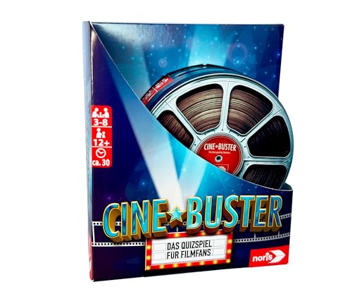 Noris 606062068 - Cine Buster - Das Quizspiel für Filmfans (Spiel ab 12 Jahre) - Film-Quiz rund um Filme, Serien & TV für 3-8 Spieler, ca. 30 Min. Spieldauer von noris
