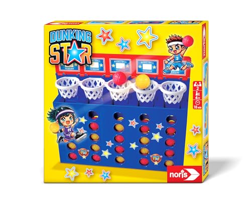 Noris 606062095 Dunking Star – Das rasante Wurf- und Geschicklichkeitsspiel für die Ganze Familie, ab 4 Jahren, Für 2 Spieler von noris