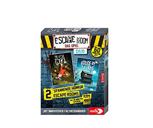 Noris 606101894 - Escape Room Duo Horror, Familien und Gesellschaftsspiel für Erwachsene, inkl. 2 Fällen und Promo Fall mit neuartigem Falt-Mechanismus, ab 16 Jahren, Sprache - ‎Deutsch von Noris