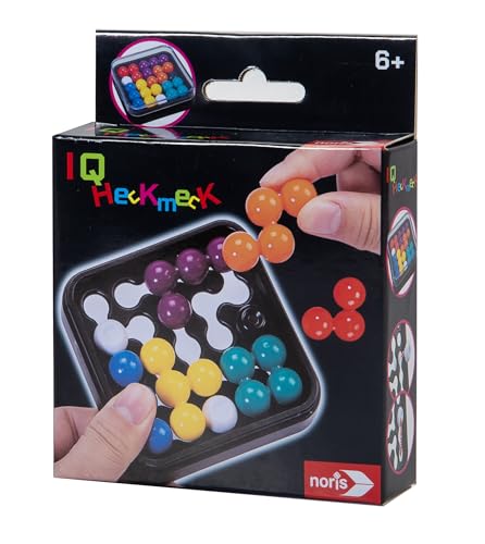 Noris 606134746 - IQ Heckmeck (Logikspiel ab 6 Jahre) - cleveres Denkspiel für 1 Person im praktischen Mitnahme-Format, Gehirnjogging für Kinder und Erwachsene von noris