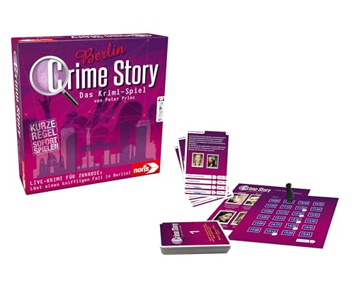 Noris 606201889 Crime Story Berlin - Krimi-Spiel für Erwachsene und Kinder ab 12 Jahren - Detektiv-Kartenspiel zum Thema Berlin für 1 bis 6 Spieler von Noris
