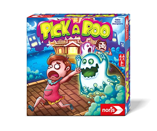 noris 606061903 Pick-a-Boo – Das aufregende Reaktionsspiel für Kinder ab 5 Jahren, erschreckend spaßig für 2 – 4 Spieler, Spiele für Kinder von Noris