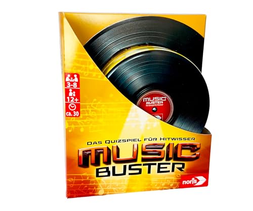 noris 606062067 - Music Buster - Das Quizspiel für Hitwissen (Musik-Spiel ab 12 Jahre) - Musikquiz für 3-8 Spieler, ca. 30 Min. Spieldauer von noris