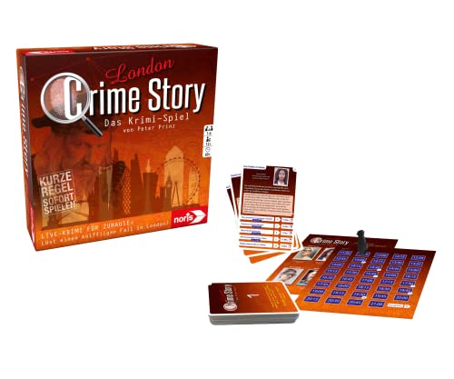 Noris 606201970 Crime Story London - Krimi-Spiel für Erwachsene und Kinder ab 12 Jahren - Detektiv-Kartenspiel zum Thema London für 1 bis 6 Spieler von Noris