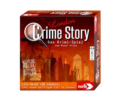 Noris 606201970 Crime Story London - Krimi-Spiel für Erwachsene und Kinder ab 12 Jahren - Detektiv-Kartenspiel zum Thema London für 1 bis 6 Spieler von Noris