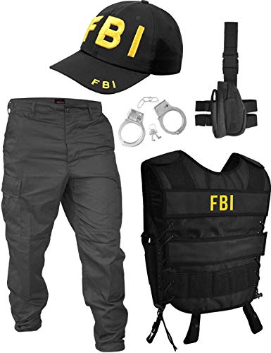 normani SWAT/Security/Police Kostüm bestehend aus Weste, Hose, Pistolenholster, Handschellen und Basecap Farbe Schwarz/FBI Größe M normani SWAT/Security/Police Kostüm bestehend aus Weste, Hose, Pistolenholster, Handschellen und Basecap Farbe Schwarz/FBI Größe M von normani