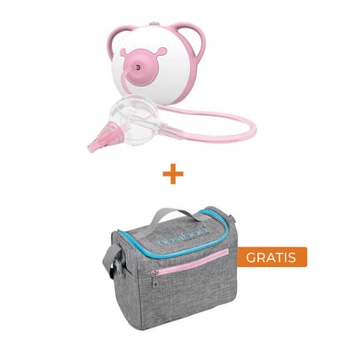 nosiboo® Elektrischer Nasensauger Pro in rosa plus GRATIS Aufbewahrungs-/Wickeltasche für Baby Nasensauger und Zubehör von Nosiboo