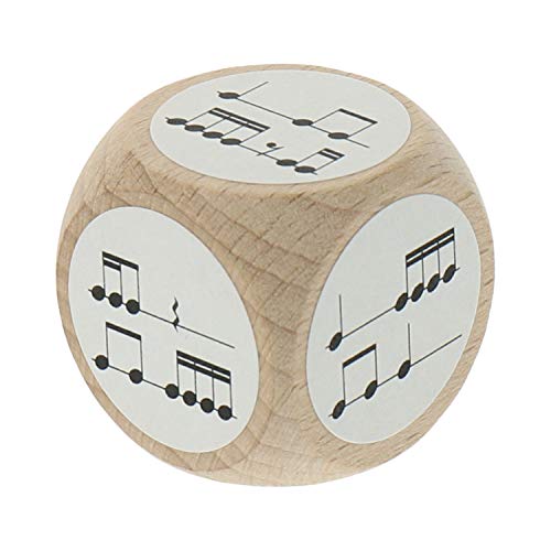 Rhythmuswürfel mit Sechzehntelnoten, Achtelnoten und Viertelnoten - schönes Geschenk für Musiker von noten-spiel.de