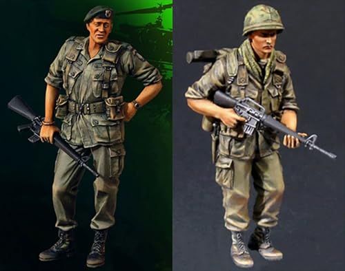 nqhupuo 1/35 Vietnam US Soldier Resin Model Kit Unbemalt und unmontiert Soldier Resin Model Kit (2-Personen)// K9I-5s10 von nqhupuo