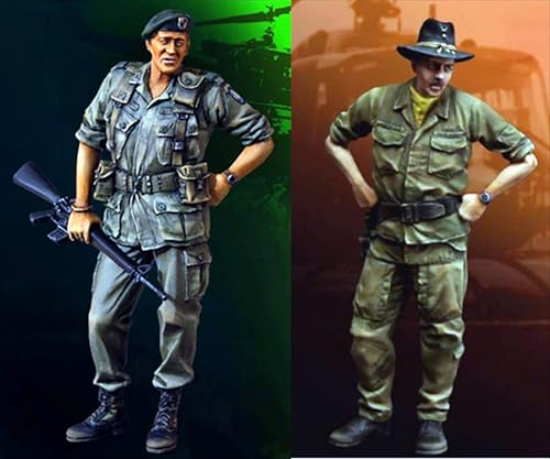 nqhupuo 1/35 Vietnam US Soldier Resin Model Kit Unbemalt und unmontiert Soldier Resin Model Kit (2-Personen)// K9I-5s11 von nqhupuo