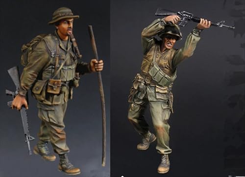 nqhupuo 1/35 Vietnam US Soldier Resin Model Kit Unbemalt und unmontiert Soldier Resin Model Kit (2-Personen)// K9I-5s15 von nqhupuo