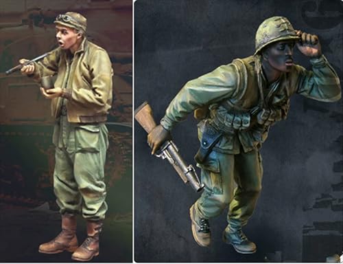 nqhupuo 1/35 Vietnam US Soldier Resin Model Kit Unbemalt und unmontiert Soldier Resin Model Kit (2-Personen)// K9I-5s20 von nqhupuo