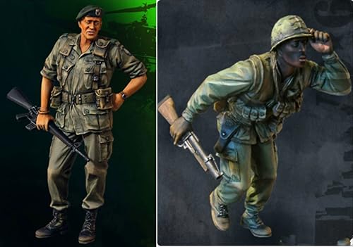 nqhupuo 1/35 Vietnam US Soldier Resin Model Kit Unbemalt und unmontiert Soldier Resin Model Kit (2-Personen)// K9I-5s21 von nqhupuo
