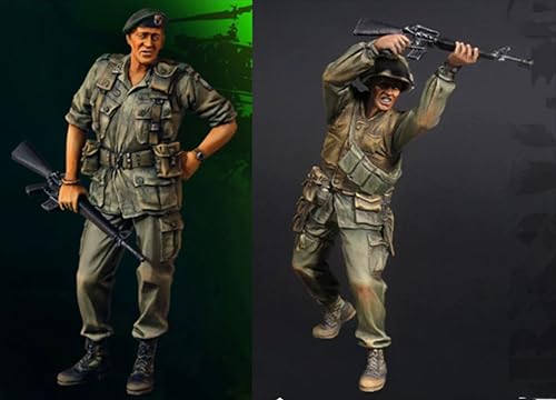 nqhupuo 1/35 Vietnam US Soldier Resin Model Kit Unbemalt und unmontiert Soldier Resin Model Kit (2-Personen)// K9I-5s7 von nqhupuo