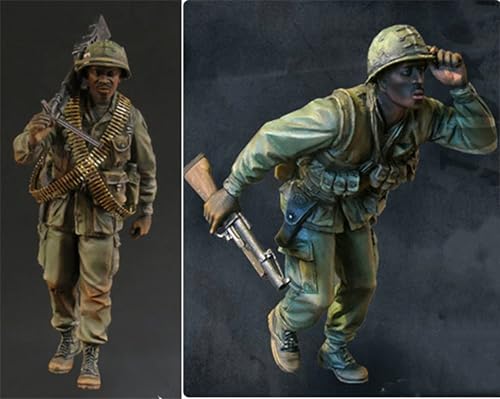 nqhupuo 1/35 Vietnam War American Soldier Resin Soldier Kit Unbemalte und unmontierte Figur Resinmodellbausatz (2 Figuren) // H9v4X21 von nqhupuo