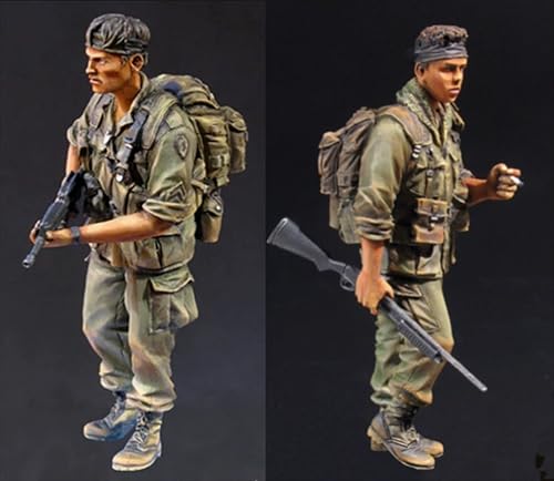 nqhupuo 1/35 Vietnamkrieg US Soldat Resin Modellbausatz Unbemalt und unmontiert Soldat Resin Modellbausatz (2 Mann) //P9s5-22 von nqhupuo