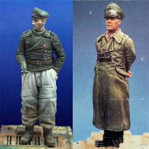 nqhupuo 1/35 WWII German Soldier Resin Model Kit Unbemalt und unmontiert Soldier Resin Model Kit (2-Personen)//K9I-7s12 von nqhupuo