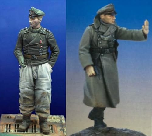 nqhupuo 1/35 WWII German Soldier Resin Model Kit Unbemalt und unmontiert Soldier Resin Model Kit (2-Personen)//K9I-7s13 von nqhupuo