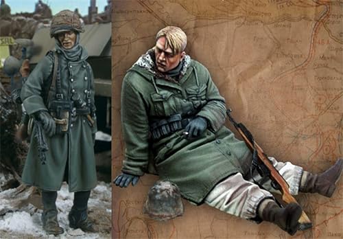nqhupuo 1/35 WWII German Soldier Resin Model Kit Unbemalt und unmontiert Soldier Resin Model Kit (2-Personen)//K9I-7s16 von nqhupuo