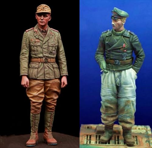 nqhupuo 1/35 WWII German Soldier Resin Model Kit Unbemalt und unmontiert Soldier Resin Model Kit (2-Personen)//K9I-7s2 von nqhupuo