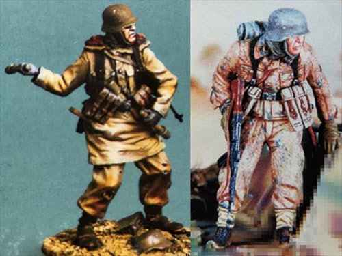 nqhupuo 1/35 WWII German Soldier Resin Model Kit Unbemalt und unmontiert Soldier Resin Model Kit (2-Personen)//K9I-7s28 von nqhupuo