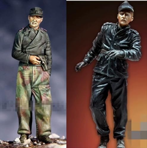 nqhupuo 1/35 WWII German Soldier Resin Model Kit Unbemalt und unmontiert Soldier Resin Model Kit (2-Personen)//K9I-7s35 von nqhupuo