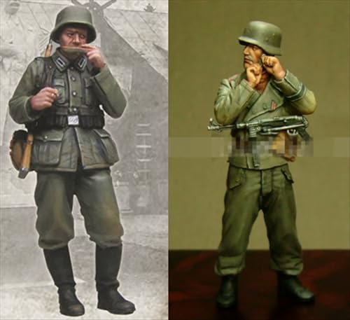 nqhupuo 1/35 WWII German Soldier Resin Model Kit Unbemalt und unmontiert Soldier Resin Model Kit (2-Personen)//K9I-7s37 von nqhupuo