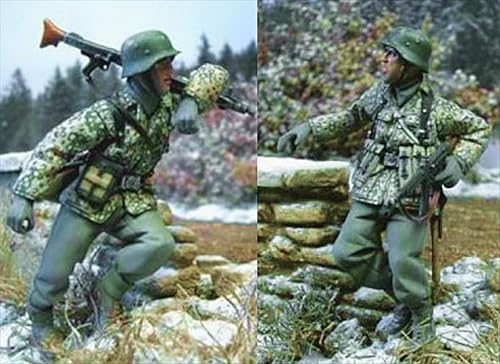nqhupuo 1/35 WWII German Soldier Resin Model Kit Unbemalt und unmontiert Soldier Resin Model Kit (2-Personen)//K9I-7s4 von nqhupuo